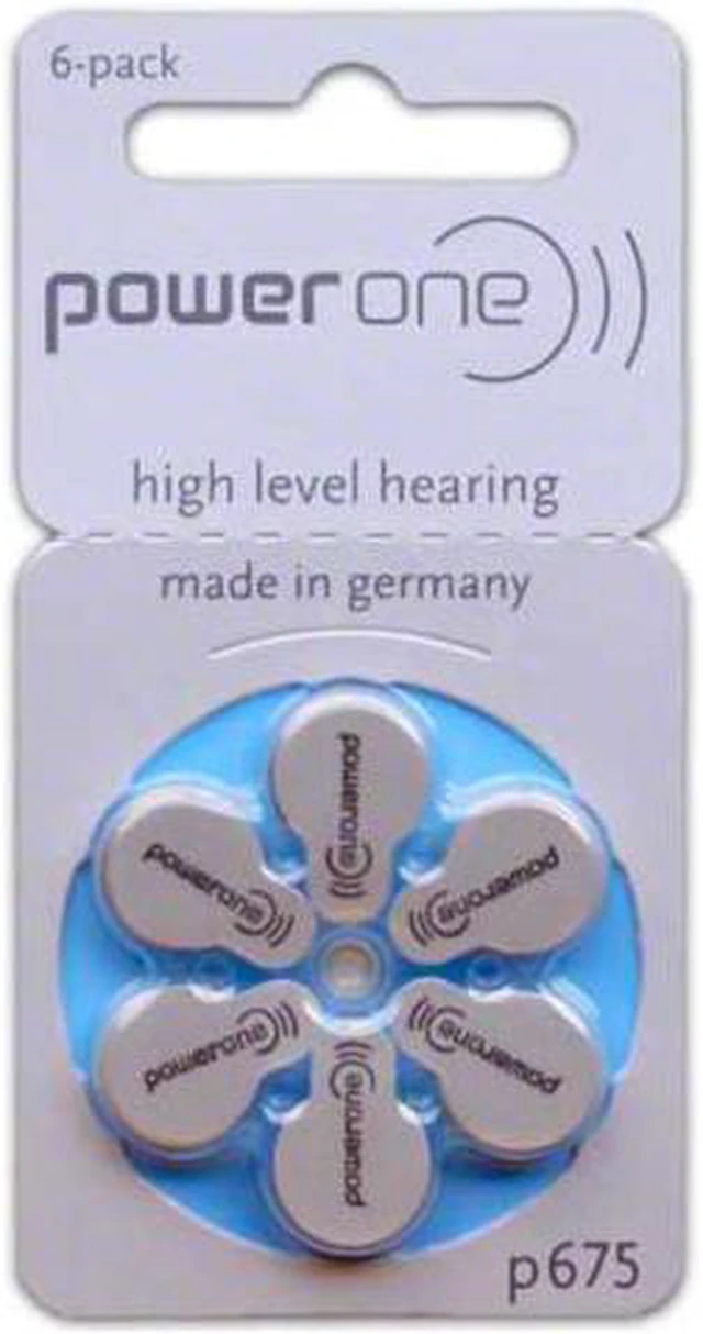 Alt view image 2 of 2 - PowerOne Size 675 Hearing Aid Batteries (60 Batteries)