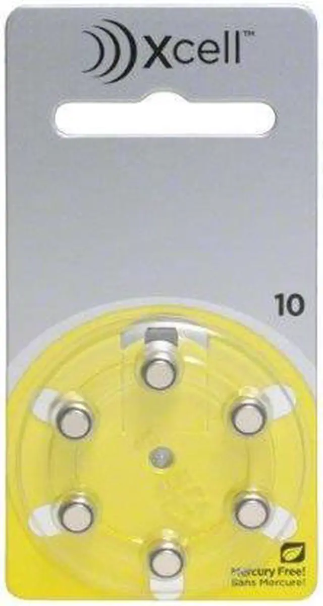 Main image of Rayovac Mercury Free Xcell Size 10 Hearing Aid Batteries (60 Pcs)