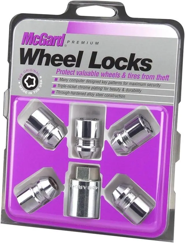 Main image of McGard 24552 Chrome Cone Seat Wheel 5 Lock Set (M12 x 1.25)