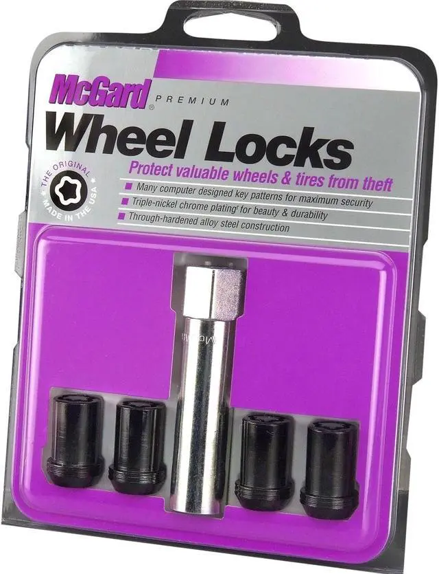 Main image of McGard 25357 Wheel Lock Set - 7/8" Hex x M12 x 1.5" Thread - Black/Chrome
