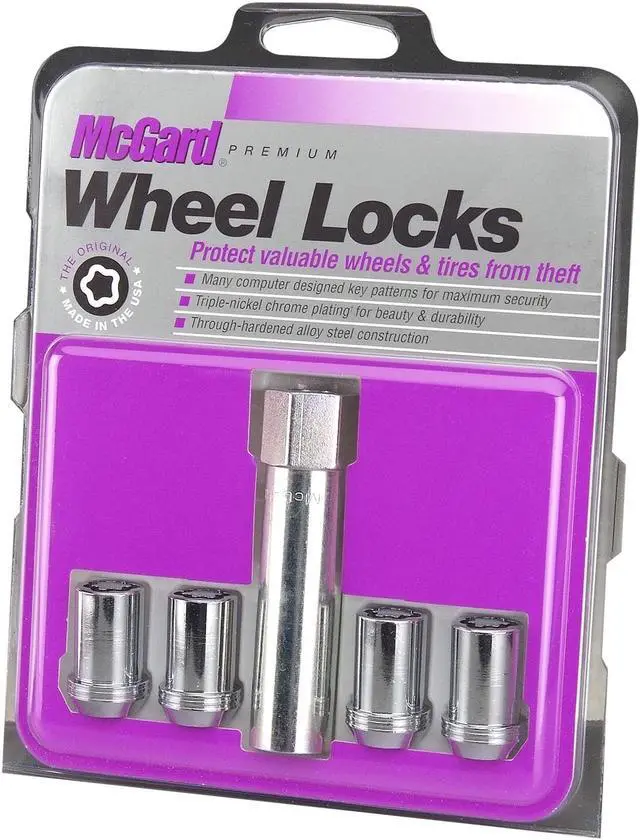 Main image of McGard 25257 Chrome Tuner Style Cone Seat Wheel Lock Set (M12 x 1.5)