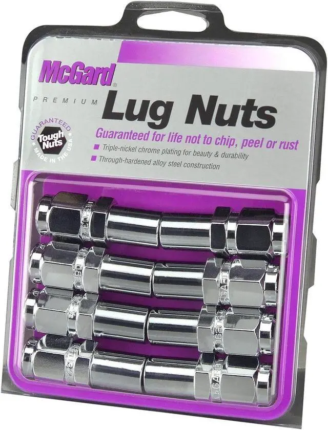 Main image of McGard 62822 Chrome Duplex Long 1.00" Shank Style Lug Nut Set (9/16"-18)