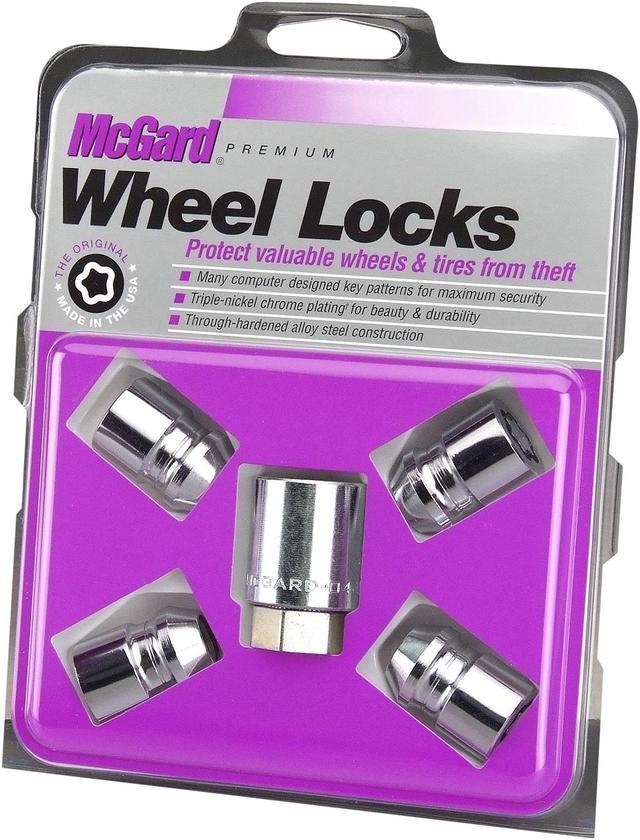 MCGARD Chrome 12 mm x 1.50 Thread Cone Seat Premium Wheel Lock 4 pc P/N  24157