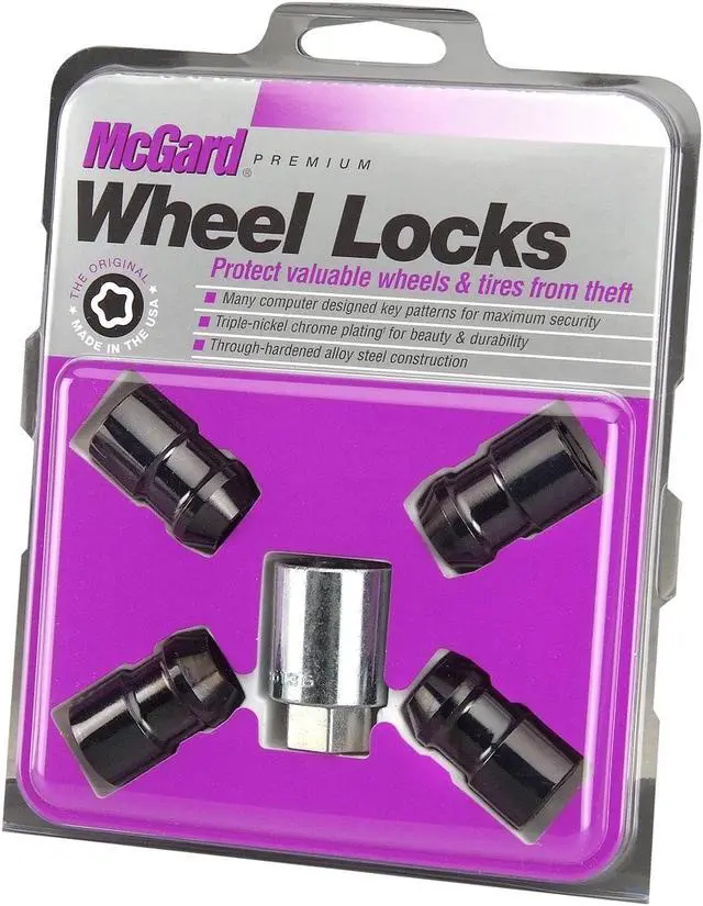 Main image of McGard 24026 Chrome/Black Cone Seat Wheel Lock Set (M12 x 1.5)