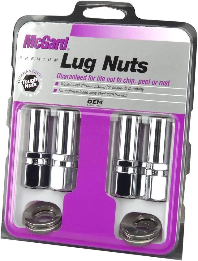 Main image of McGard 63002 Chrome Race Extra Long 1.365" Shank Style Lug Nut Set (M12 x 1.5)