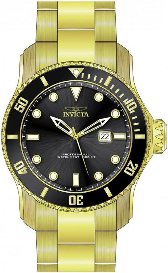 Main image of Invicta Men's 15351 Pro Diver Quartz 3 Hand Black Dial Watch