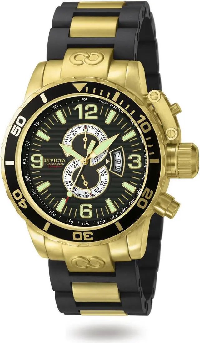 Alt view image 6 of 15 - Invicta Men's Corduba Chronograph Goldplated & Rubber