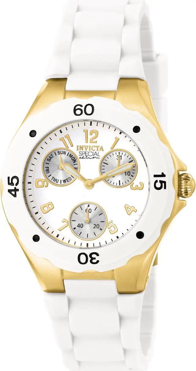 Alt view image 10 of 17 - Invicta 18796 Women's Chronograph White Polyurethane Flame Fusion Watch