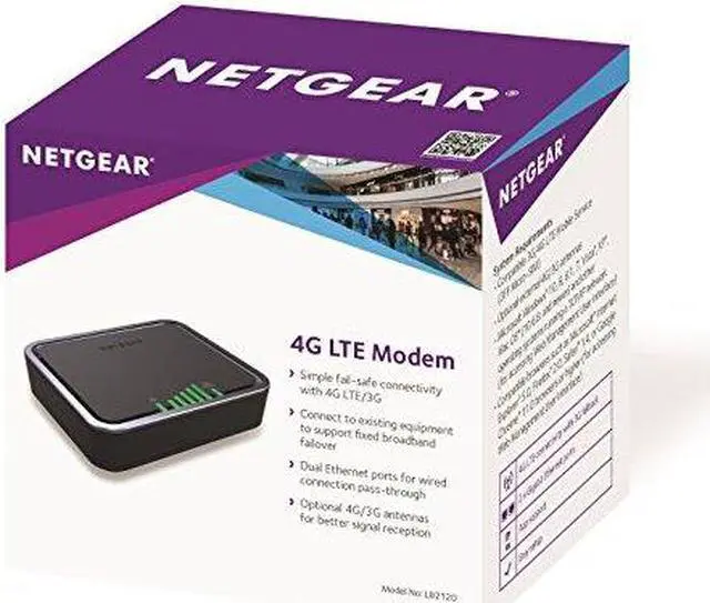 Alt view image 7 of 20 - NETGEAR LB2120-100NAS 4G LTE CellulrMod Connect w3G