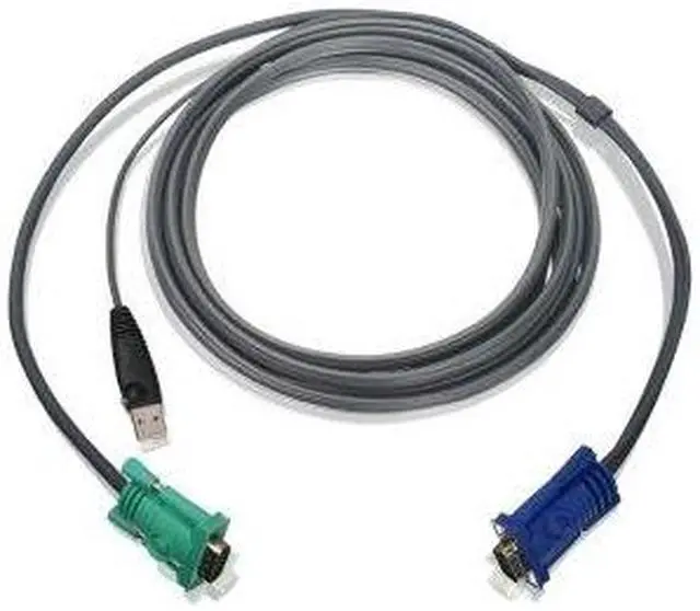 Alt view image 3 of 3 - iogear usb kvm cable, 10 feet, g2l5203u, dark gray