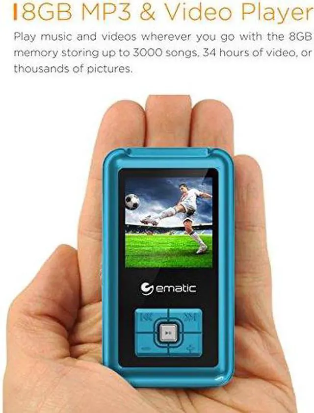 Alt view image 9 of 13 - 1.5" Mp3 Video Player Blue