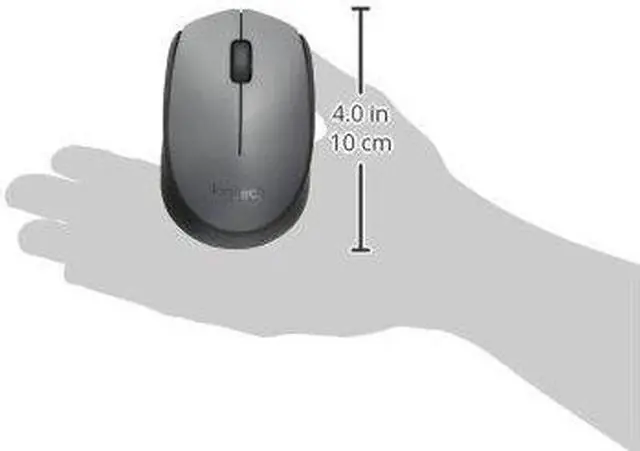 Alt view image 3 of 3 - Logitech Wireless Mouse M170 – Grey
