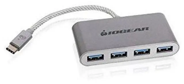 Alt view image 3 of 6 - iogear hub-c - usb-c to 4-port usb-a hub, guh3c14
