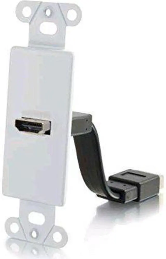 Alt view image 6 of 10 - C2G HDMI Pass Through Decorative Wall Plate - White