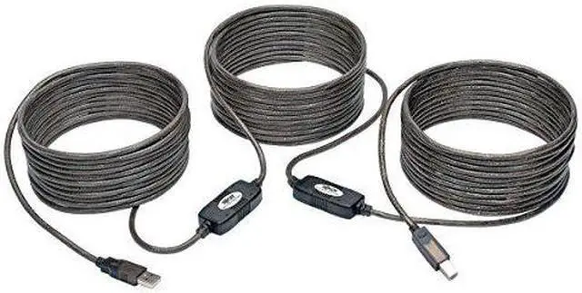 Alt view image 15 of 18 - Tripp Lite USB 2.0 Hi-Speed Active Repeater Cable A/B M/M 480Mbps 50' 50ft