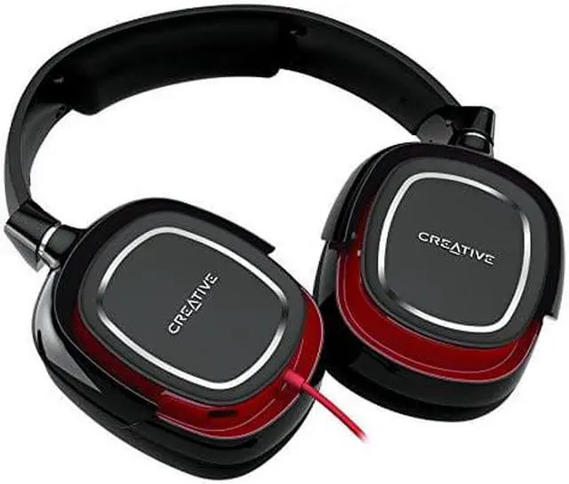 Alt view image 3 of 14 - Creative Draco HS880 Foldable Gaming Headset with Detachable Mic