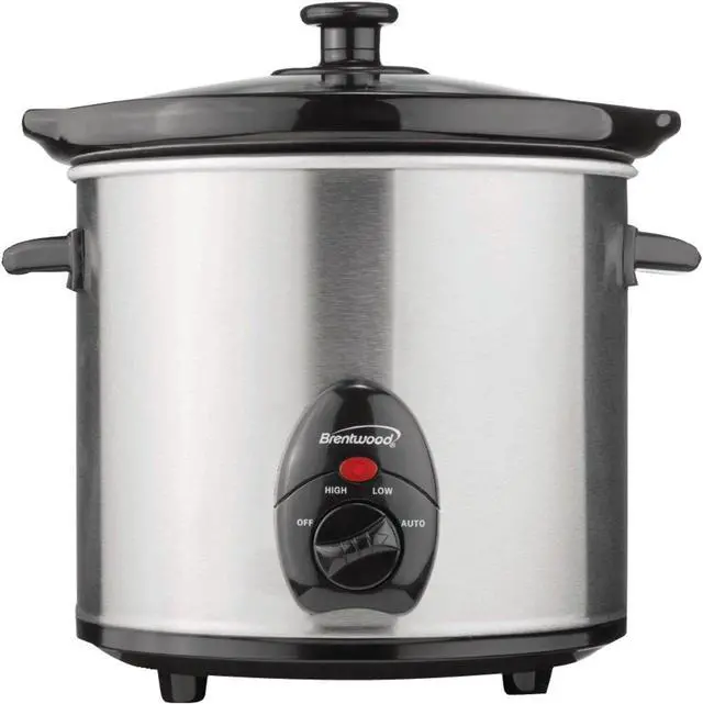 Alt view image 3 of 18 - Brentwood SC-130S 3-Quart Slow Cooker (Stainless Steel Body)