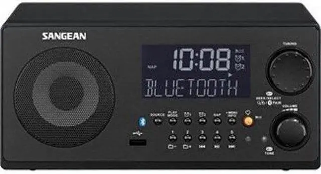 Alt view image 3 of 7 - Sangean FM-RBDS /AM/ USB Bluetooth Digital Tabletop Radio with Remote WR22BK