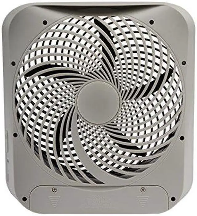 Alt view image 3 of 13 - O2 Cool FD10002A O2 Cool FD10002A Portable Fan - 10" Diameter - 2 Speed - Carrying Handle, Adjustable Tilt Head, Foldable - White, Gray