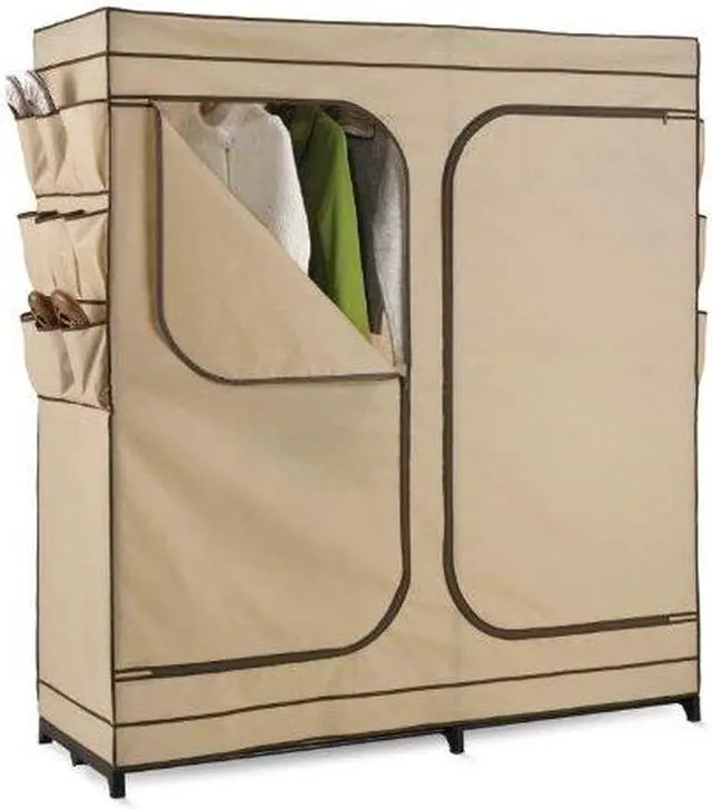 Alt view image 8 of 14 - Honey Can Do 60In Double Door Storage Closet With Shoe Organizer - WRD-01272