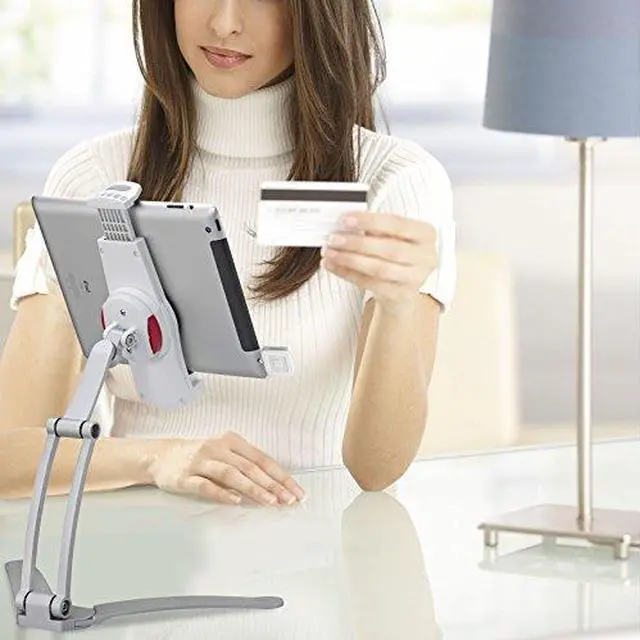 Alt view image 3 of 20 - CTA Digital 2-in-1 Kitchen Mount Stand for 7-13 Inch Tablets / iPad Air/ iPad Pro 12.9 / Surface Pro (PAD-KMS)