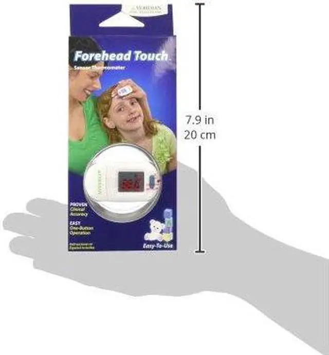 Alt view image 3 of 5 - Veridian Healthcare Mother's Touch Forehead Thermometer - Non-invasive, Memory Recall, Auto-off, Latex-free, Temperature Tone, BPA Free - For Forehead