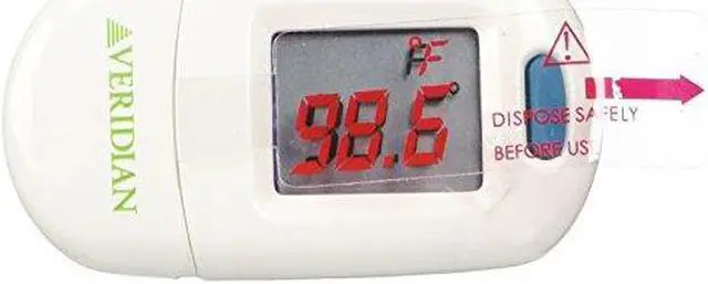 Alt view image 5 of 5 - Veridian Healthcare Mother's Touch Forehead Thermometer - Non-invasive, Memory Recall, Auto-off, Latex-free, Temperature Tone, BPA Free - For Forehead
