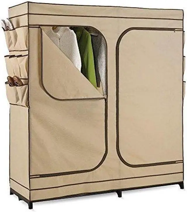 Alt view image 9 of 14 - Honey Can Do 60In Double Door Storage Closet With Shoe Organizer - WRD-01272