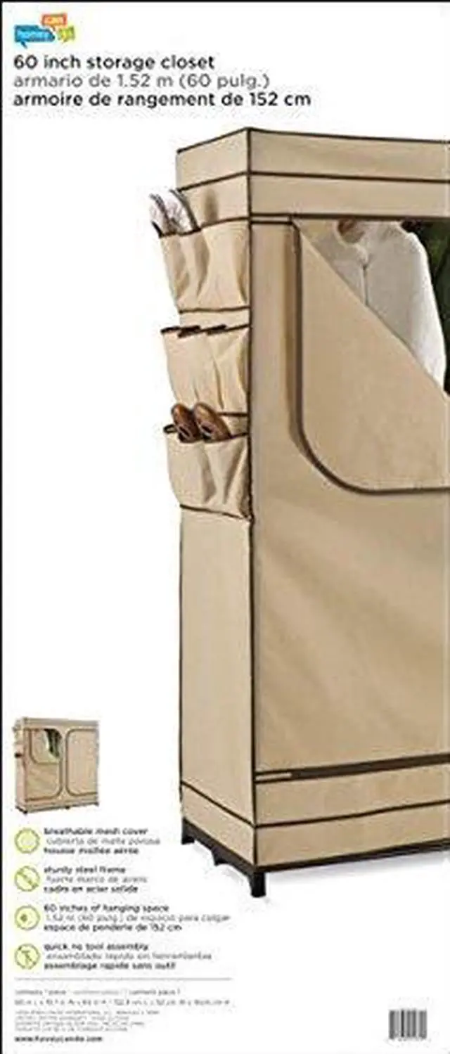 Alt view image 11 of 14 - Honey Can Do 60In Double Door Storage Closet With Shoe Organizer - WRD-01272