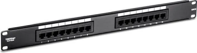 Alt view image 4 of 18 - TRENDnet TC-P16C6 16-Port Cat.6 Patch Panel