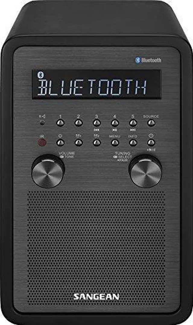 Alt view image 2 of 8 - Sangean AM FM BT Table Top Radio Black WR-50