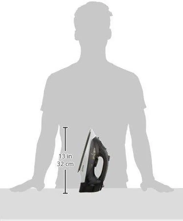 Alt view image 5 of 18 - Brentwood Appliances MPI-59B Power Nonstick Steam Iron with Retractable Cord, Black