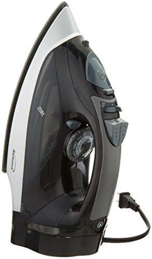 Alt view image 7 of 18 - Brentwood Appliances MPI-59B Power Nonstick Steam Iron with Retractable Cord, Black