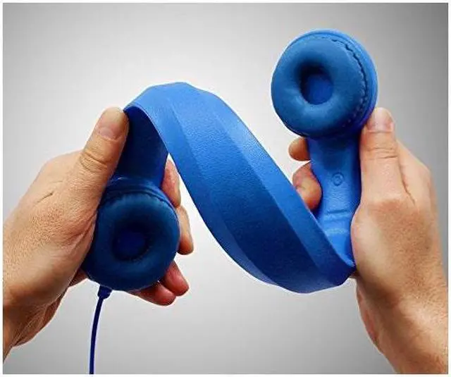 Alt view image 6 of 14 - Aluratek AKH01FB Volume-Limiting Wired Foam Headphones - Blue
