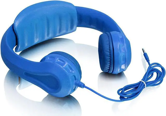 Alt view image 3 of 14 - Aluratek AKH01FB Volume-Limiting Wired Foam Headphones - Blue