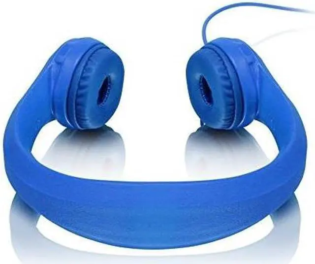 Alt view image 5 of 14 - Aluratek AKH01FB Volume-Limiting Wired Foam Headphones - Blue