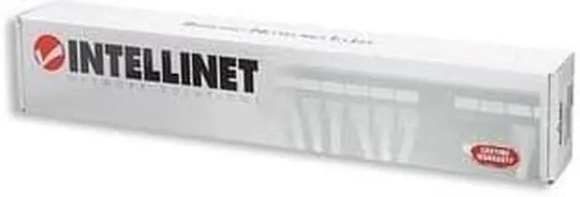 Alt view image 3 of 9 - Intellinet Cat5e Patch Panel - 16 Port(s) - 16 x RJ-45 - 1U High - Black - 19" Wide - Rack-mountable