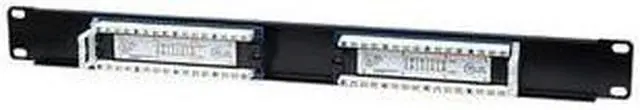 Alt view image 2 of 9 - Intellinet Cat5e Patch Panel - 16 Port(s) - 16 x RJ-45 - 1U High - Black - 19" Wide - Rack-mountable