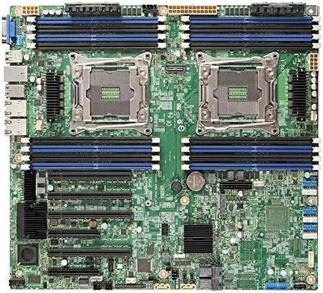 Alt view image 4 of 16 - Intel S2600CWTR Server Motherboard - Intel Chipset - Socket LGA 2011-v3 - SSI EEB - 2 x Processor Support - 1 TB DDR4 SDRAM Maximum RAM - 2.13 GHz, 1.87 GHz, 1.60 GHz Memory Speed Supported - DIMM, RD