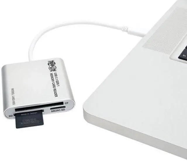 Alt view image 4 of 15 - Tripp Lite U452-003 USB 3.1 Gen 1 USB Type-C (USB-C) Multi-Drive Smart-Card Flash-Memory Media Reader/Writer (U452-003)