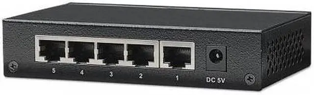 Alt view image 12 of 19 - Intellinet 5-Port Gigabit Ethernet Switch, Desktop Size, Metal Housing, IEEE 802.3az (Energy Efficient Ethernet)