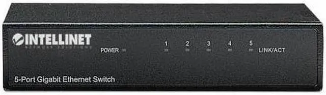 Alt view image 11 of 19 - Intellinet 5-Port Gigabit Ethernet Switch, Desktop Size, Metal Housing, IEEE 802.3az (Energy Efficient Ethernet)
