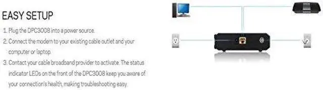 Main image of Linksys CM3008 DOCSIS 3.0 Cable Modem (8x4 Bonded Channels)