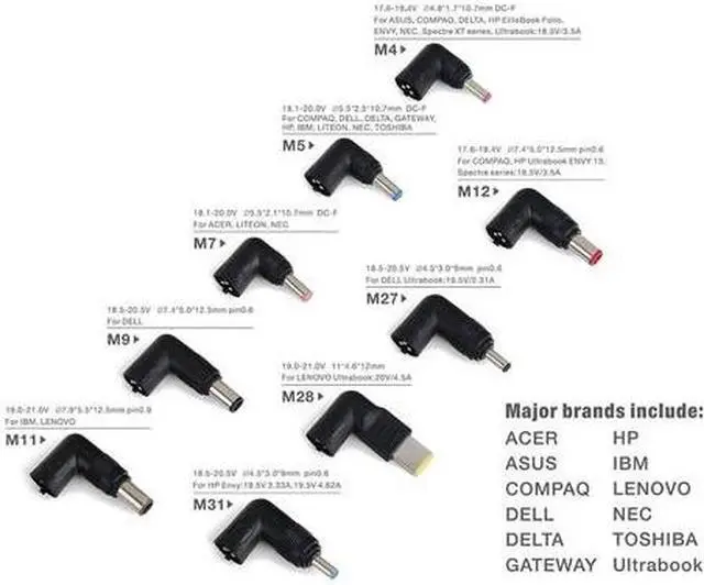 Alt view image 7 of 15 - LUXA2 PO-ULA-PC90BK-00 EnerG Bar 90W Universal Laptop Charger
