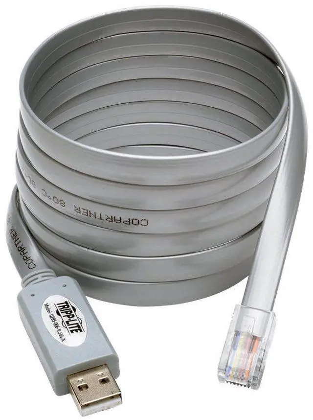 Alt view image 2 of 20 - Tripp Lite USB to RJ45 Cisco Serial Rollover Cable, USB Type-A to RJ45 M/M, 6 ft.