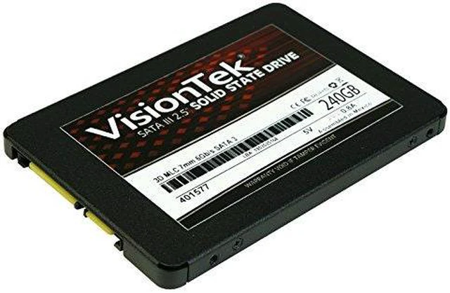 VisionTek 2.5" 240GB SATA III 3D MLC Internal Solid State Drive (SSD ...