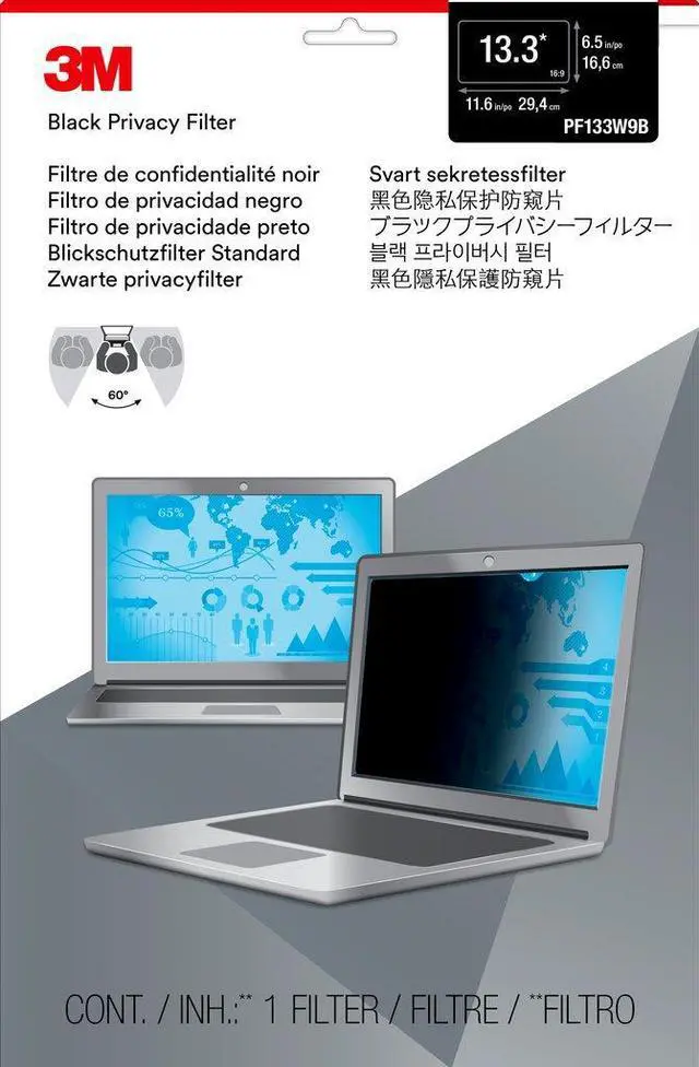 Alt view image 5 of 20 - PRIVACY FLT 13.3IN BLK WIDESCREEN