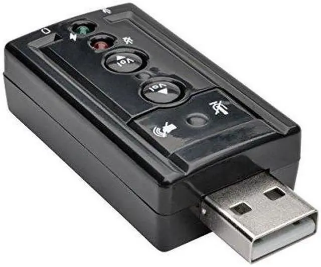 Alt view image 6 of 19 - Tripp Lite U237-001 USB External Sound Card Microphone Speaker Virtual 7.1 Channel