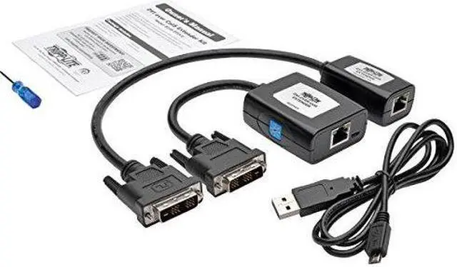 Alt view image 6 of 16 - Tripp Lite DVI over Cat5/6 Active Extender Kit, Transmitter & Receiver for Video, 1080p @ 60 Hz, Up to 125-ft., TAA (B140-101X-U)