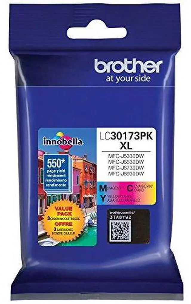 Alt view image 2 of 11 - Brother LC30173PK High Yield Ink Cartridge - Combo Pack - Cyan/Magenta/Yellow